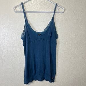 Sisley Blue Lace Trim camisole